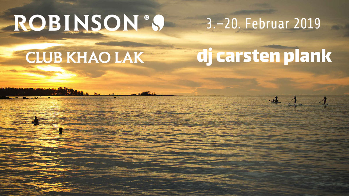 DJ Carsten Plank legt vom 3. bis 20. Februar im Robinson Club Khao Lak, Thailand, auf.